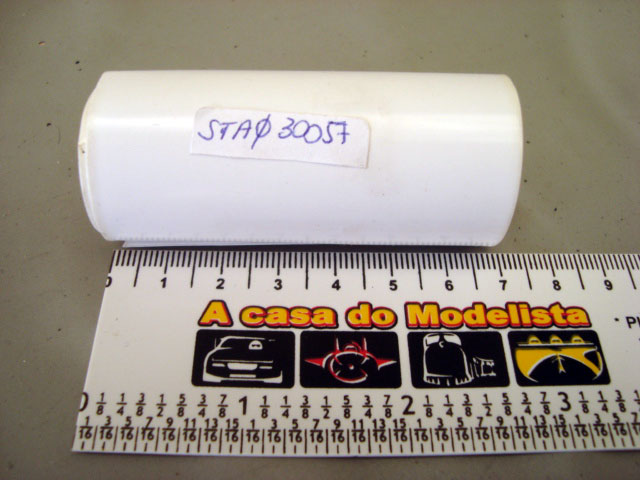 ESPAGUETE TUBO TERMO RETRÁTIL BRANCO PVC DIAM.:38mm LARG. CHATO:60mm COMP. 47cm